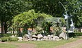 Nieuw Balinge, the bust of Schoolmaster Siebering in a pergola