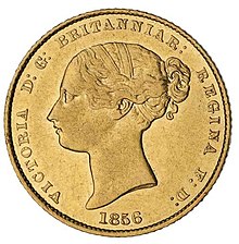 OBVERSE QUEEN VICTORIA, first type, 1856, with filletted head of Victoria left by James Wyon. Good extremely fine or nearly uncirculated and rare in this condition.jpg