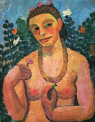 Paula Modersohn-Becker Autoportrait avec collier d'ambre, 1906