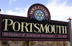 Portsmouth welcome sign