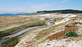 Praia de Doniños, regato da Lagoa de Doniños.