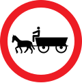 No animal-drawn vehicles