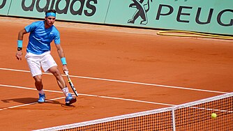 Rafael Nadal – vítěz French Open. Ziskem šestého titulu vyrovnal Borgův rekord v otevřené éře tenisu.[5]