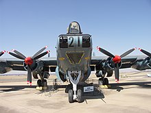 Head on view. Note the two nose-mounted 20 mm Hispano cannons SAAF-Avro Shackleton-003.jpg