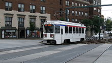 SEPTA's 101 trolley pulling into 69th Street Terminal near Philadelphia SEPTA Light Rail.jpg