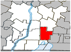 Location within Le Haut-Richelieu RCM.