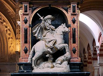 Statue of St. James, the Moor Slayer, inside the chapel