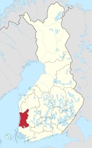 Pozicija Satakunte na karti Finske