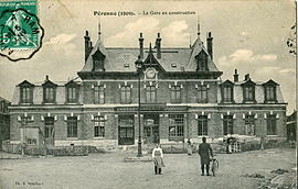 The railway station of Péronne-Flamicourt, in 1909