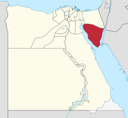 Мухафаза Южный Синай на карте Египта