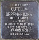 Stolperstein für Gutella Oppenheimer, Kusel
