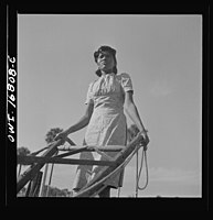Daytona Beach, Florida. Bethune-Cookman College. Student on the agricultural school farm, únor 1943