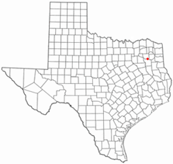 Location of Hawkins, Texas