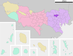 Toshima'nın Tokyo'daki konumu