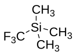 Strukturformel von Trimethyl(trifluormethyl)silan