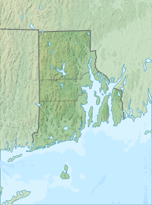 Reliefkarte: Rhode Island