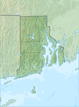 Map showing the location of Beavertail State Park