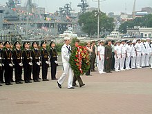 Russian and U.S. sailors honoring military personnel who perished during World War II, Vladivostok, Russia, July 4, 2002 US Navy 020704-N-8646S-004 Vladivostok, Russia.jpg