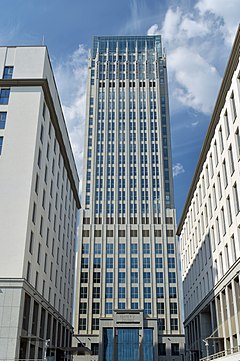 Башня Единства, фасад, улица Любомирского 2, Краков, Польша.jpg