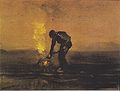 Contadino che brucia sterpaglie 1883 collezione privata (F20)