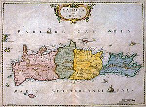 Bản đồ Crete thuộc Venezia
