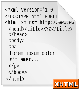 Beispielhafte Darstellung eines XHTML-Dokuments