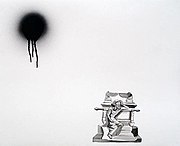 קץ הפלאות, דיו תרסיס צבע וצבעי מים על נייר, 2005.