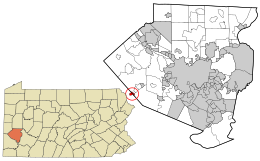 Location in Allegheny County and the U.S. state of Pennsylvania.