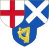 Armes du Commonwealth d'Angleterre, d'Écosse et d'Irlande suivant l'ordonnance d'union de 1654.