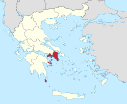 Attikas beliggenhed i Grækenland