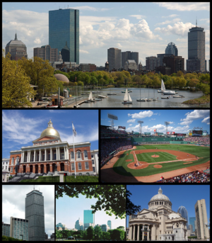 Un foto-montaj al orașului Boston