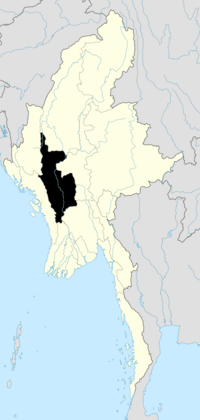 Location of Magway Region in Burma