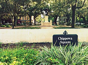 Chippewa Square, Schauplatz des Films Forrest Gump