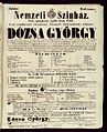Erkel Ferenc Dózsa György című opera ősbemutatójának plakátja