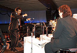 David Baker leading the Smithsonian Jazz Masterworks Orchestra during the NEA Jazz Masters awards ceremony and concert in 2008 David Baker (far left) leading the Smithsonian Jazz Masterworks Orchestra.jpg