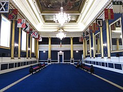 St. Patrick's Hall in in Dublin Castle in 2018