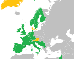 Mapa z zaznaczeniem państw uczestniczących