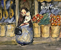 Fine Fruits, c. 1913, watercolor, gouache, and charcoal on paper