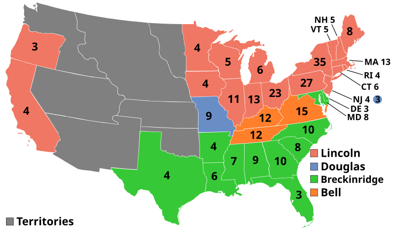 1860 Presidential Election map