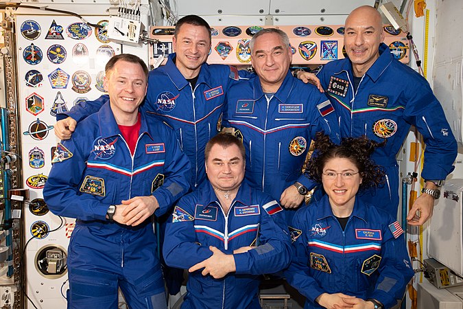 Portrait de l'équipage à bord du module Unity