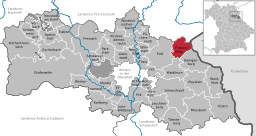 Läget för Flossenbürg, Bayern i Landkreis Neustadt an der Waldnaab