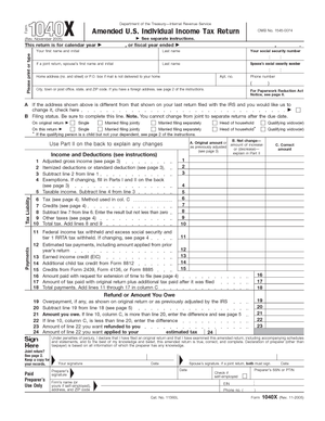 IRS Form 1040X, 2005 revision