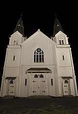 View of the church at night