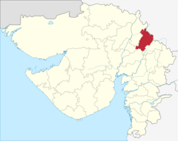 Расположение района в Гуджарате