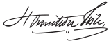 Signature of Hamilton Fish