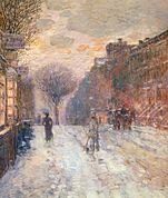 Hassam, Early evening after snowfall, 1892