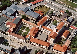 Aerial photograph of the Herend Porcelain factory