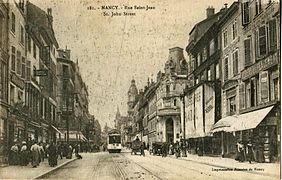 Rue Saint-Jean au début du XXe siècle. Bibliothèque du Congrès.