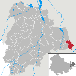 Poziția Jückelberg pe harta districtului Altenburger Land