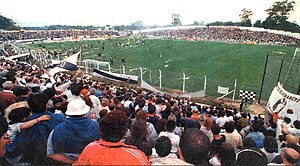 Трибуны стадиона во время игры «Данубио» в 2009 году